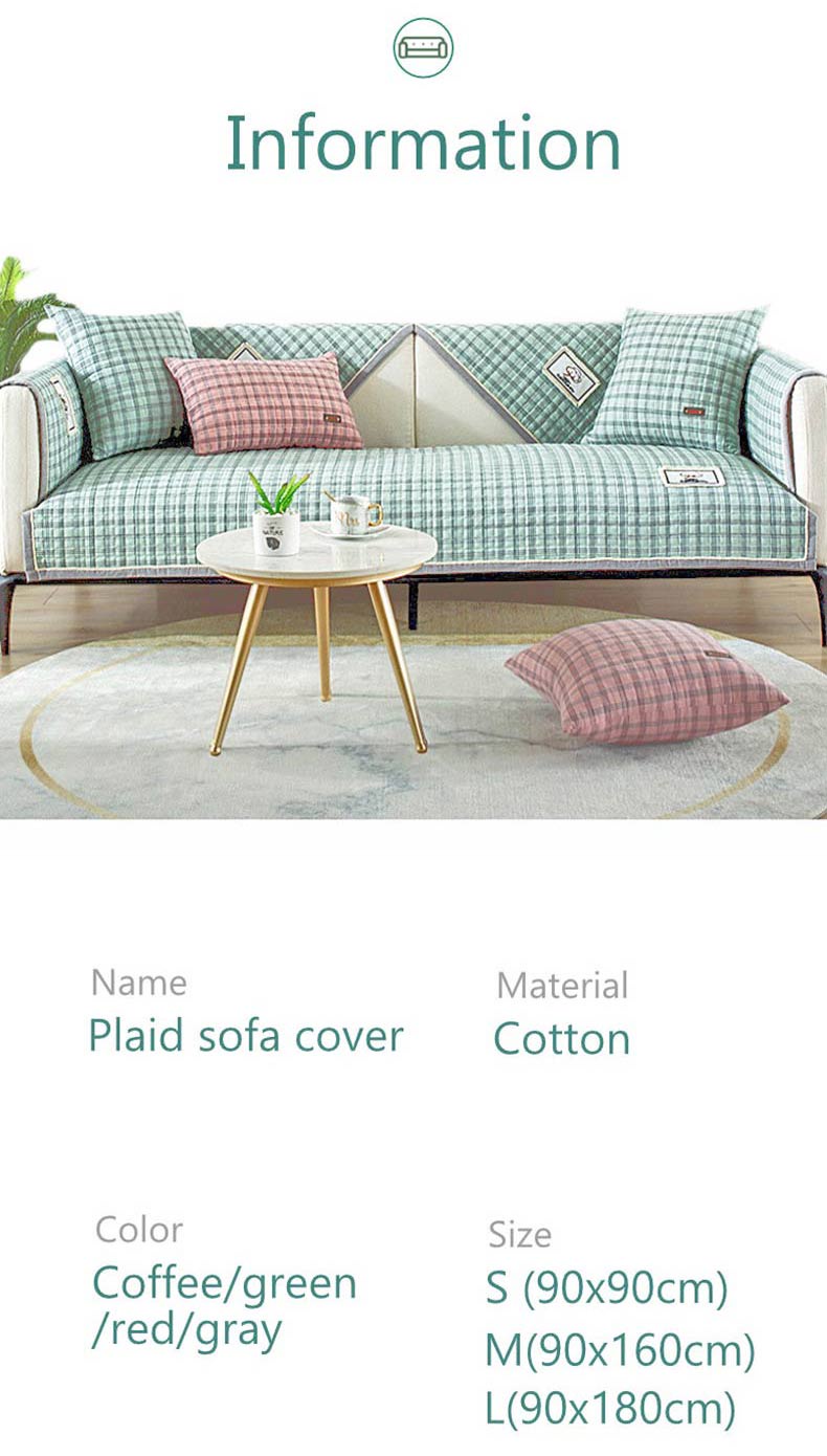 Plaid Sofa Cover-11